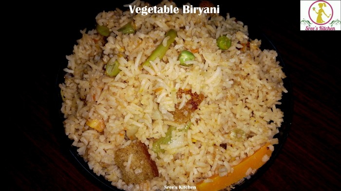 vegetable biryani