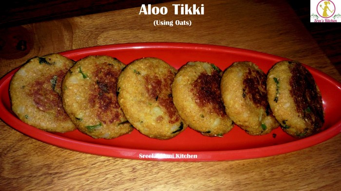 aloo tikki using oats