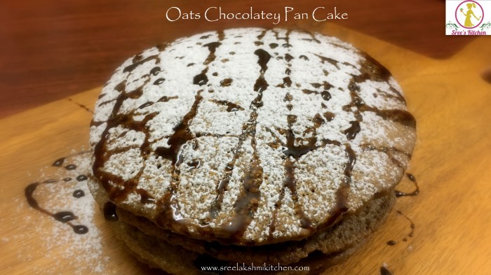 oats chocolatey pan cake