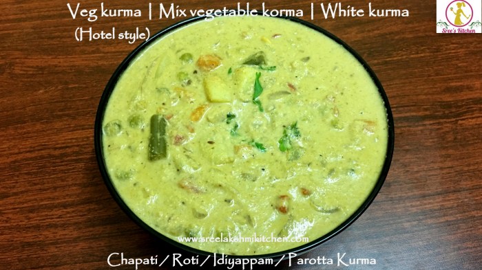veg kurma, white kurma, vegetable kurma, vegetable korma, veg korma